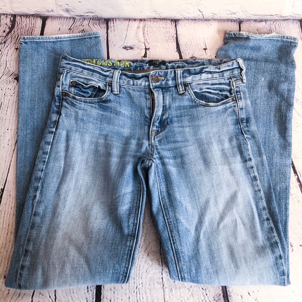 J. Crew Matchstick Medium Wash Raw Hem Jeans